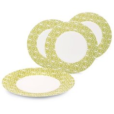 Luminarc Набор обеденных тарелок Medicis 28 см 4 шт белый/зеленый