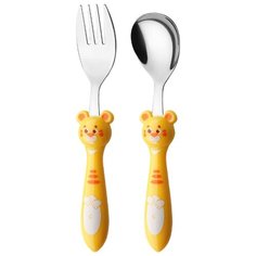 Apollo Набор детских столовых приборов Kiddy 2 предмета желтый
