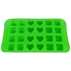 Форма для льда Elan gallery Микс, 24 ячейки салатовый