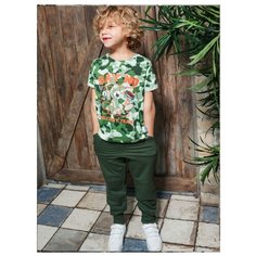 Футболка Juno размер 98, милитари хаки