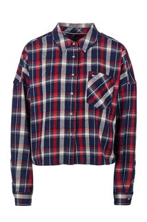 Укороченная рубашка оверсайз из хлопка Tommy Jeans