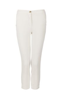 Белые укороченные брюки из хлопка Trussardi Jeans