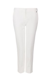 Белые укороченные брюки из хлопка Trussardi Jeans
