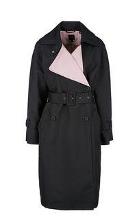 Тренчкот черного цвета в классическом стиле Armani Exchange