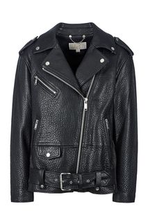 Кожаная куртка косуха черного цвета Michael Michael Kors
