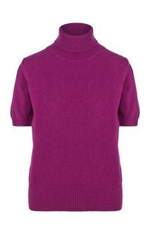Фиолетовая водолазка с короткими рукавами Vera Moni