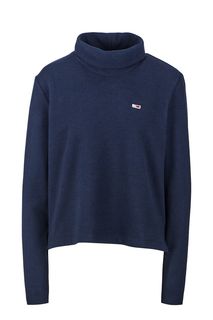 Синий джемпер свободного кроя с высоким воротом Tommy Jeans