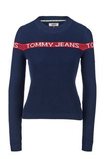 Хлопковый джемпер с логотипом бренда Tommy Jeans