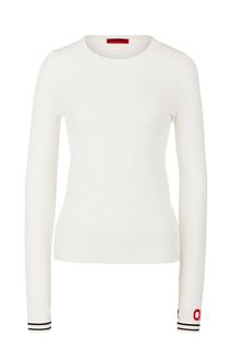 Белый джемпер из вискозы Hugo Boss