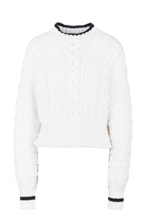 Белый свитер свободного кроя с косами Tommy Jeans