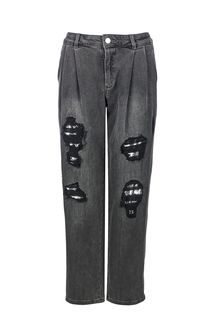 Серые джинсы с отделкой пайетками Michael Michael Kors