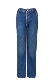 Широкие синие джинсы с высокой посадкой Pepe Jeans