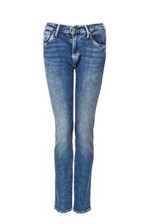 Зауженные синие джинсы с заломами Victoria Pepe Jeans