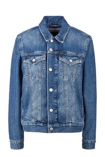 Синяя куртка из денима на болтах Calvin Klein Jeans