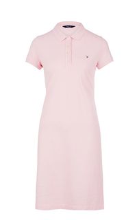 Розовое трикотажное платье из хлопка с короткими рукавами Gant