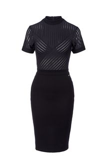 Полупрозрачное черное платье Armani Exchange