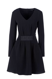 Короткое черное платье с глубоким вырезом Armani Exchange