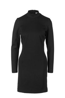 Приталенное трикотажное платье черного цвета Calvin Klein Jeans