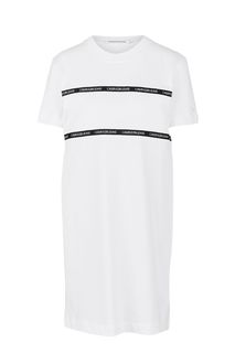 Платье-футболка белого цвета Calvin Klein Jeans