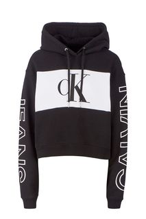 Толстовка из хлопка с логотипом бренда Calvin Klein Jeans