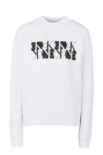 Свитшот из хлопка белого цвета Calvin Klein Jeans