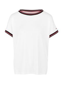Белая футболка свободного кроя из вискозы Tommy Jeans