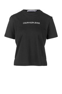 Футболка свободного кроя с логотипом бренда Calvin Klein Jeans