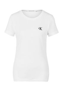 Хлопковая футболка с монограммой бренда Calvin Klein Jeans