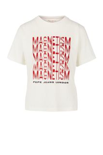 Хлопковая футболка с принтом Pepe Jeans