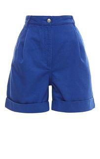 Короткие синие шорты из хлопка Lacoste