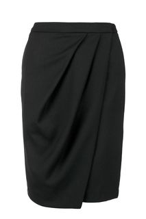 Полушерстяная юбка черного цвета Karl Lagerfeld