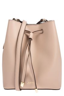 Розовая кожаная сумка-торба Lauren Ralph Lauren