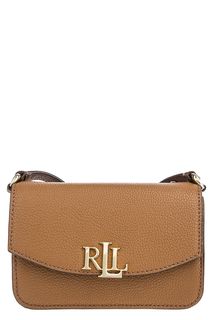 Кожаный клатч с монограммой бренда Lauren Ralph Lauren