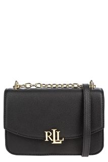 Кожаная сумка с откидным клапаном Lauren Ralph Lauren