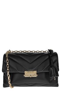 Черная стеганая сумка из гладкой кожи Cece Michael Michael Kors
