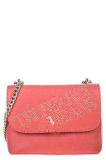 Красная сумка с логотипом бренда Trussardi Jeans
