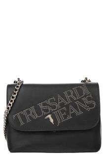 Черная сумка с логотипом бренда Trussardi Jeans