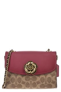 Маленькая кожаная сумка с откидным клапаном Parker Coach