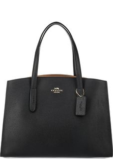 Черная сумка из натуральной кожи Coach