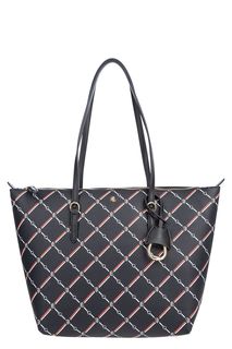 Синяя сумка с длинными ручками Lauren Ralph Lauren