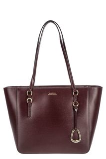 Бордовая сумка с одним отделом на молнии Lauren Ralph Lauren