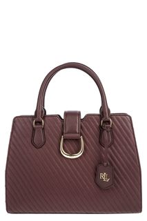 Кожаная стеганая сумка с короткими ручками Lauren Ralph Lauren
