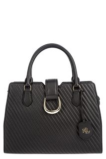 Кожаная стеганая сумка с короткими ручками Lauren Ralph Lauren