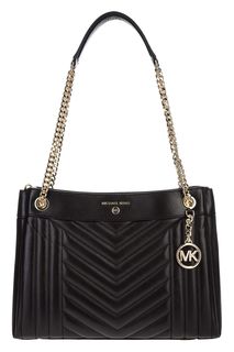 Черная кожаная сумка Susan Michael Michael Kors