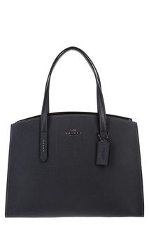 Синяя кожаная сумка Charlie Carryall Coach