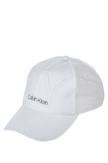 Белая бейсболка из хлопка с тиснением Calvin Klein Jeans