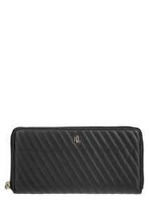 Кожаный стеганый кошелек на молнии Lauren Ralph Lauren