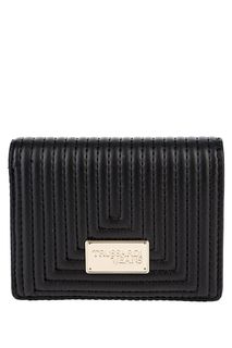 Стеганое портмоне черного цвета Trussardi Jeans