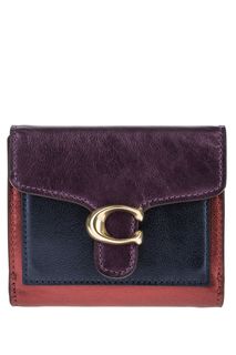 Разноцветный кожаный кошелек с откидным клапаном Coach