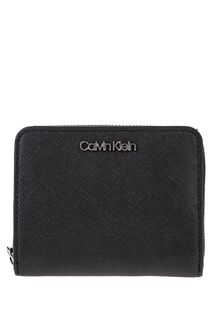 Черный кошелек с логотипом бренда Calvin Klein Jeans